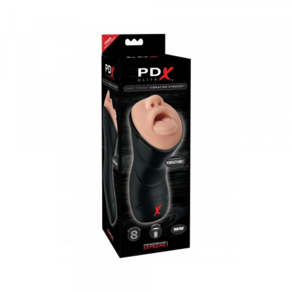 PDX Elite Deep Throat Vibrating Stroker