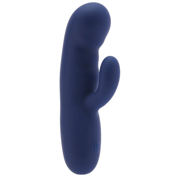 Cashmere Silk Duo Rechargeable Waterproof Silicone Rabbit Vibrator By CalExotics - Blue