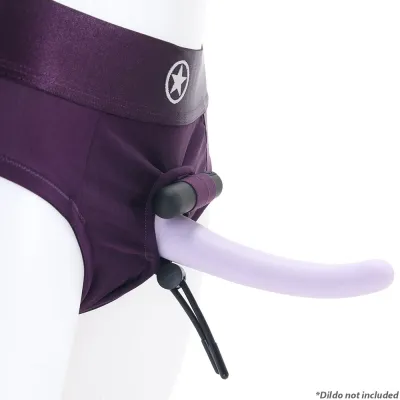 Ouch Vibrating Purple Strap on Strappy Thong in M L