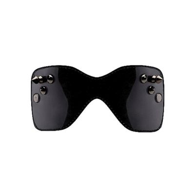 Black Stitching Eyemask With Metal Nails Black