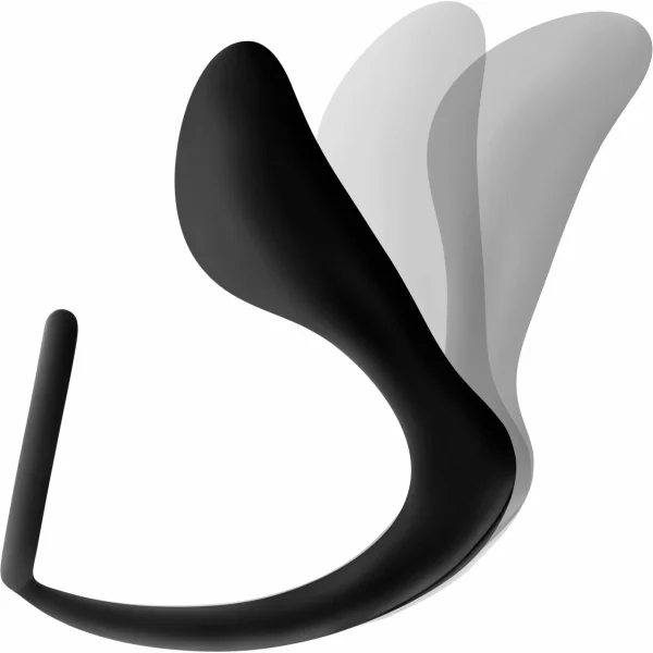 Platinum Cock Ring Plug in Black by Anal Adventures