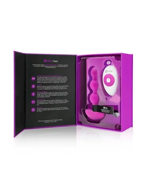 B-vibe Triplet Anal Beads - Fuchsia