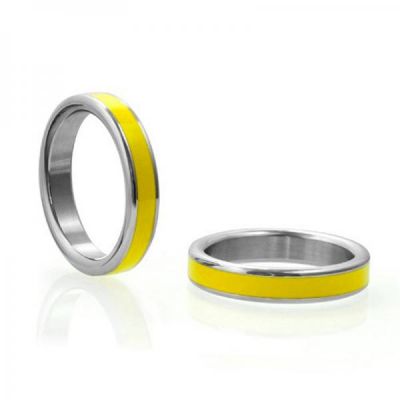M2m Stainless C ring W yellow Band Bag 1 75in