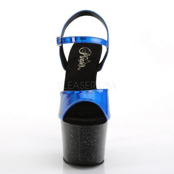7 inches Heel, 2 3/4 inches PF Holographic Ankle Strap Sandal — image 10 of 12