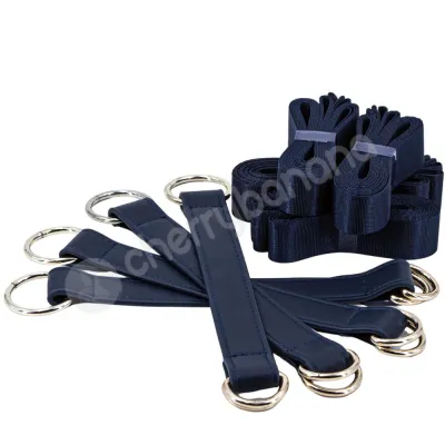 Bondage Couture Tie Down Straps Blue Bed Restraints