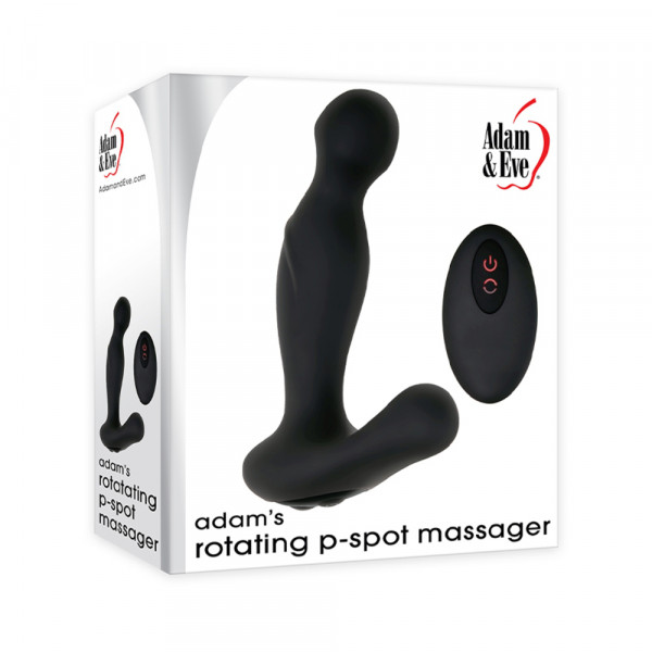 A&e Adam's Rotating P-spot Massager Rechargeable Silicone Black