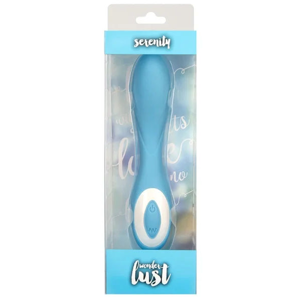 Wonderlust Serenity Rechargeable Silicone G-Spot Vibrator - Blue