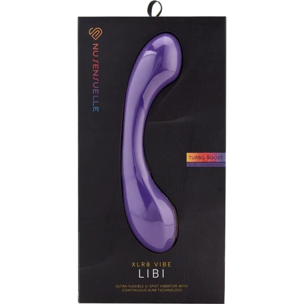 Libi XLR8 Silicone Flexible Rechargeable Waterproof G-Spot Vibrator By Nu Sensuelle - Deep Purple
