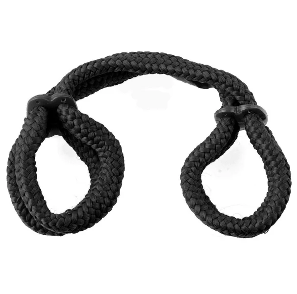 Fetish Fantasy Silk Rope Love Cuffs Black