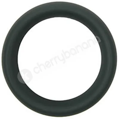 Hombre Snug Fit Black Silicone Cock Ring
