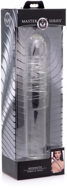 Behemoth Ribbed XL Glass Dildo