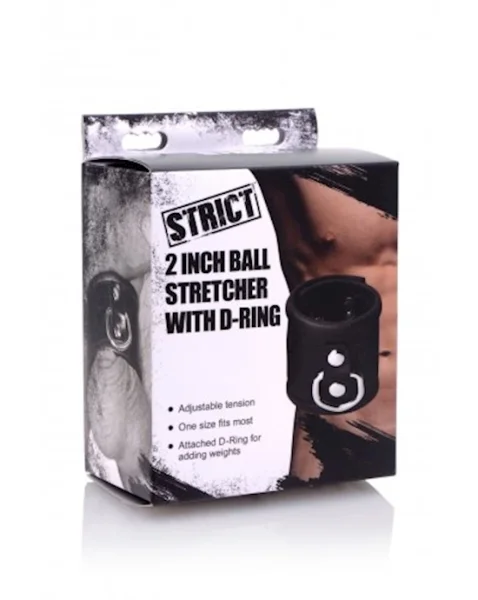 2 Inch Ball Stretcher With D-ring - Black