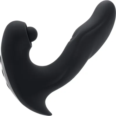 Gender X Mad Tapper Rechargeable Silicone Dual Stimulation Vibrator Black