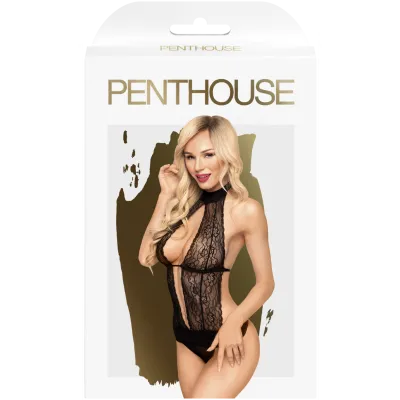 Penthouse Perfect Lover Black High neck Playsuit