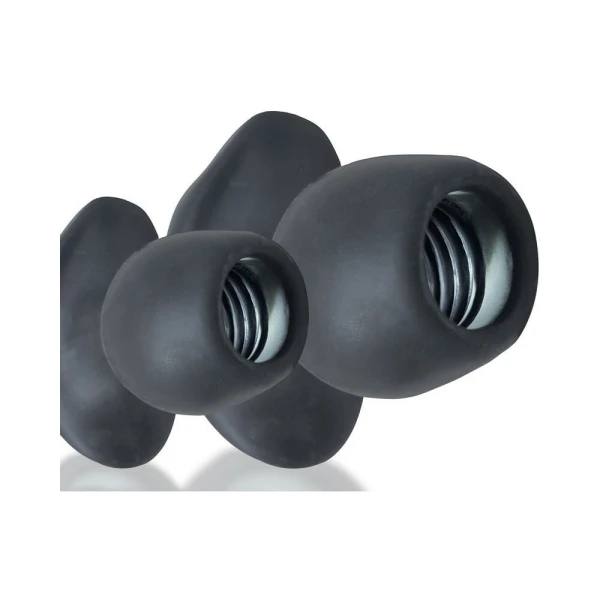 Butt Plugs:  Oxballs Morphhole-2 Gaper Plug Large Black Ice