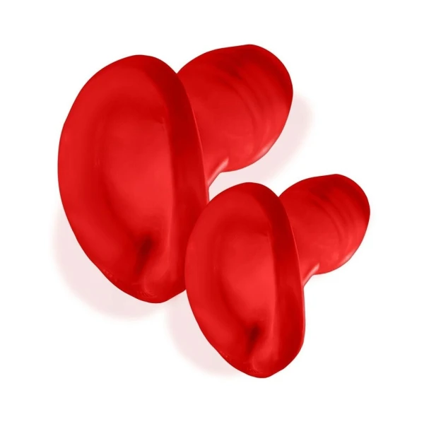 Butt Plugs:  Oxballs Glowhole-2 Hollow Buttplug With Led Insert Large Red Morph