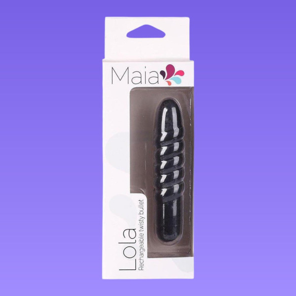 Maia Lola Rechargeable Twisty Bullet Vibrator - Black