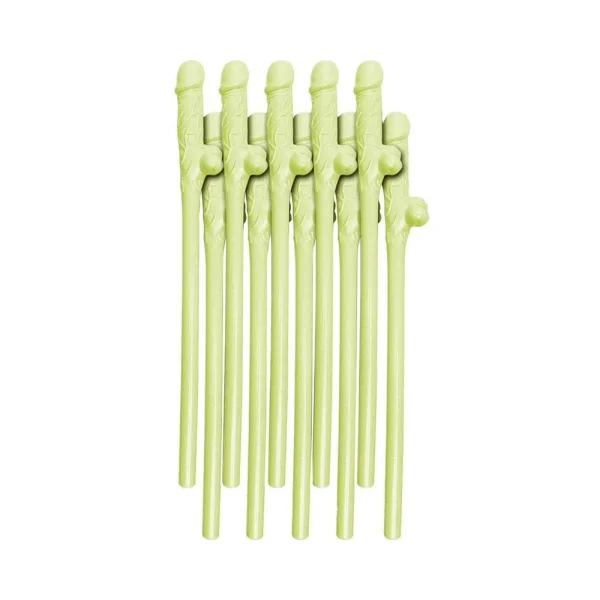 Party Pecker Sipping Straws Glow 10 Pack — image 4 of 5
