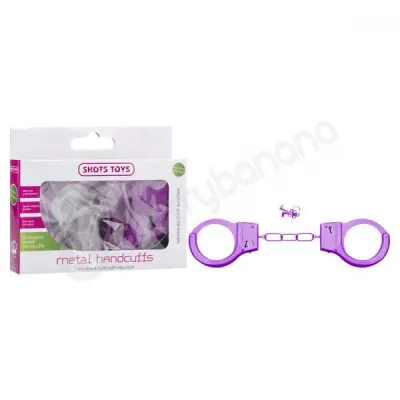 Shots Toys Purple Metal Handcuffs