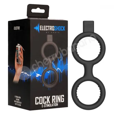 Electro Shock E Stimulation Cock Ring With Ballstrap