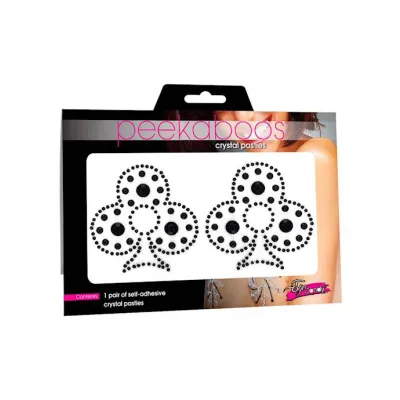 Crystal Club Rhinestone Pasties Black
