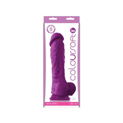 Coloursoft 8 Soft Dildo Purple Purple 8 Inch