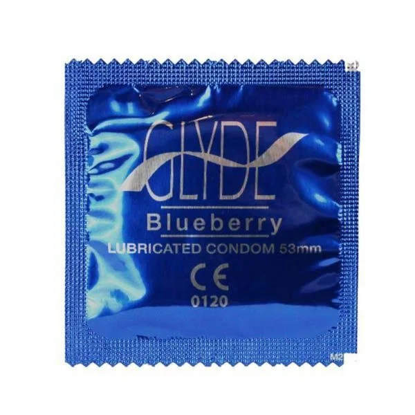 Glyde Organic Blueberry Flavored Vegan Condoms | 12-Pack