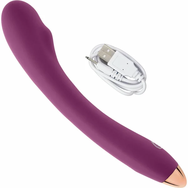 Cloud 9 G-Spot Slim 8 Inch Flexible Rechargeable G-Spot Vibrator - Plum