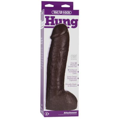 Vac U Lock 12 Hung Cock Black