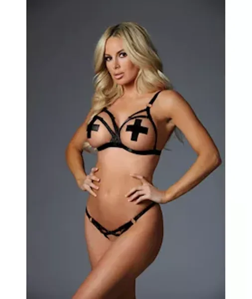 Adore Can You Keep A Secret Bra And G-string Set - Black - O/s — image 3 of 4