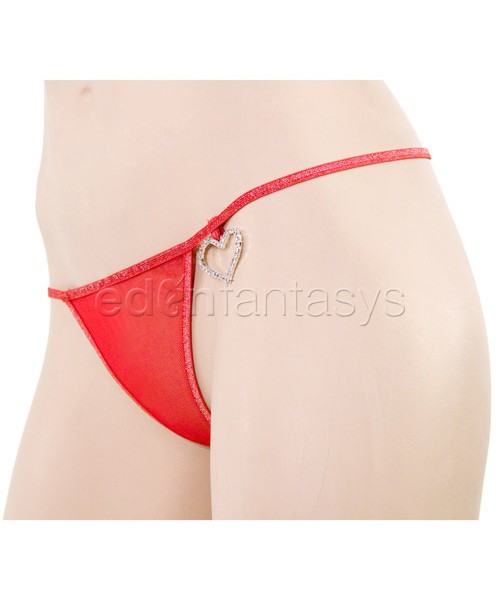 Big hearted speckled g-string