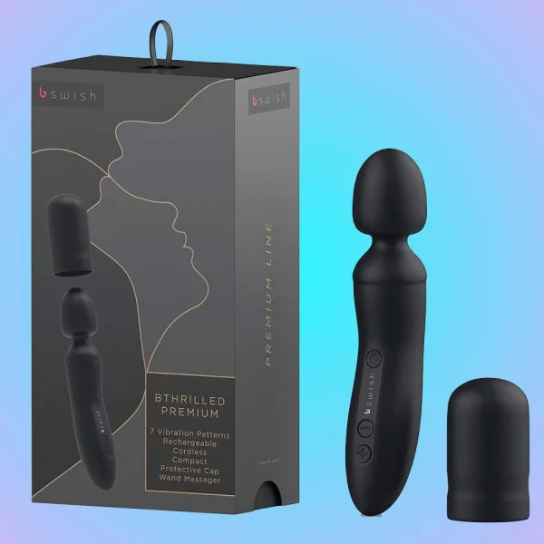 B Swish Bthrilled Premium Noir Black Wand Massager