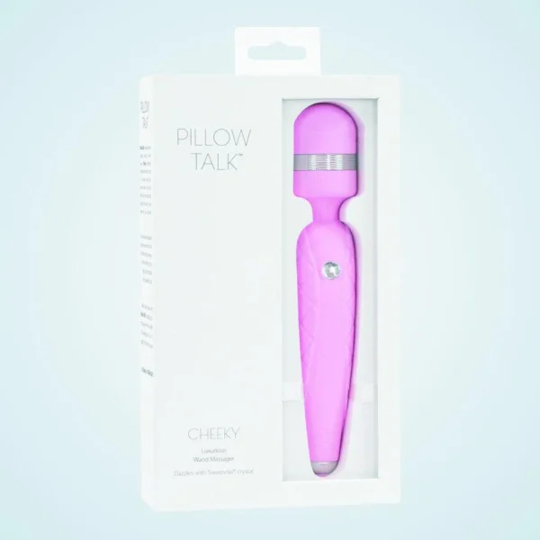 Pillow Talk Cheeky Silicone Waterproof Rechargeable Wand Style Vibrator - Pink