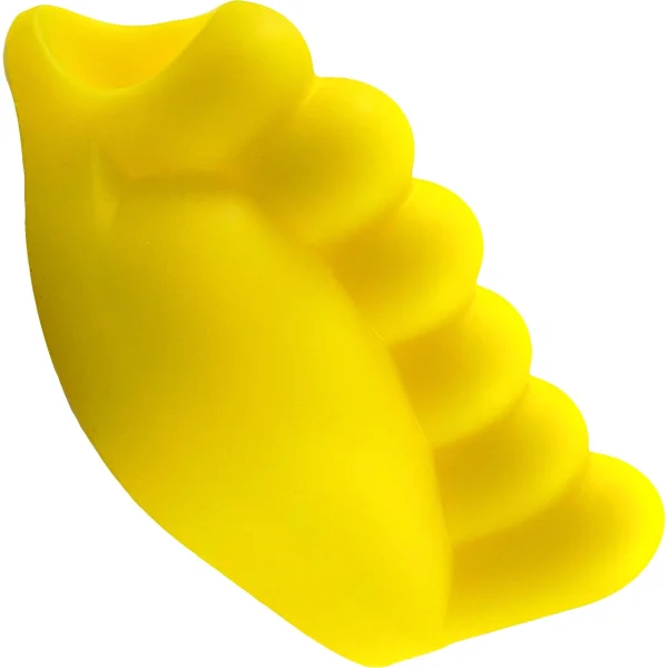 b.cush Honeybunch Soft Silicone Dildo Base with Vibe Pocket for Harness Play - Sunshine