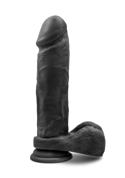 Au Naturel Bold Massive 9 Inch Sensa Feel Dual Density Dildo By Blush - Black