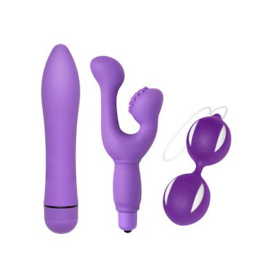 Purple Passion 3 Piece Sex Toy Kit For Her Purple