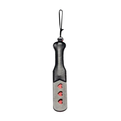Sex And Mischief Heart Paddle Black Light Grey