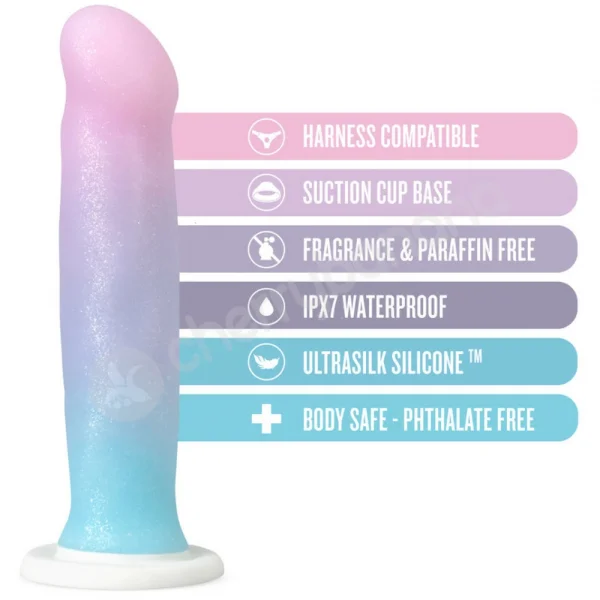 Avant D17 Lucky 8" Ultrasilk Shimmer Dildo