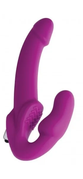 Evoke Vibrating Strapless Silicone Strap On Dildo