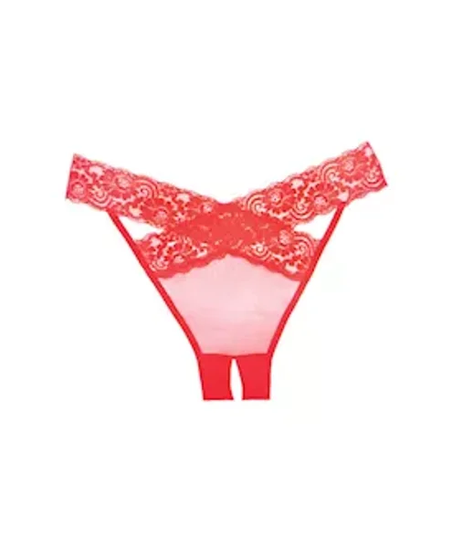 Desire Crotchless Panty - Red - O/s — image 6 of 6