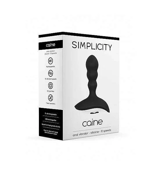 Caine Anal Vibrator - Black