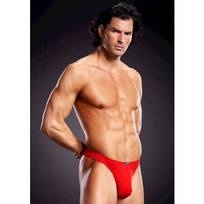 Performance Microfiber Thong Red Sm