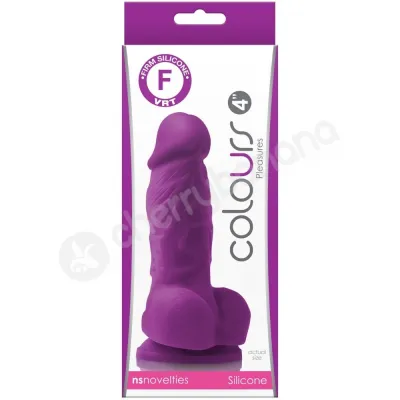 Colours Pleasures 4 Realistic Molded Silicone Purple Dildo