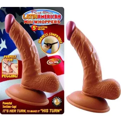 Latin American Mini Whoppers Inch Curved Dong With Balls Latin