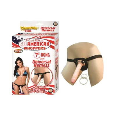 Nass Toys Harness With 7 Inch Dildo Black 7 Inch