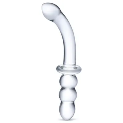 Glas 8 inch Ribbed G Spot Glass Dildo