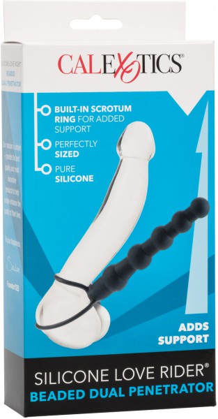 Beaded Dual Penetrator Cock Ring