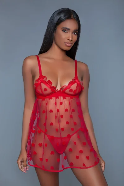 Valentina Slip - Medium - Red