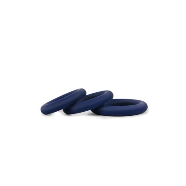 Hombre Snug Fit Silicone Thick C-rings 3pk Navy