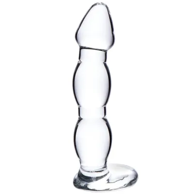 Glacier Glass Iceberg Beaded Dildo 6 5 Inch